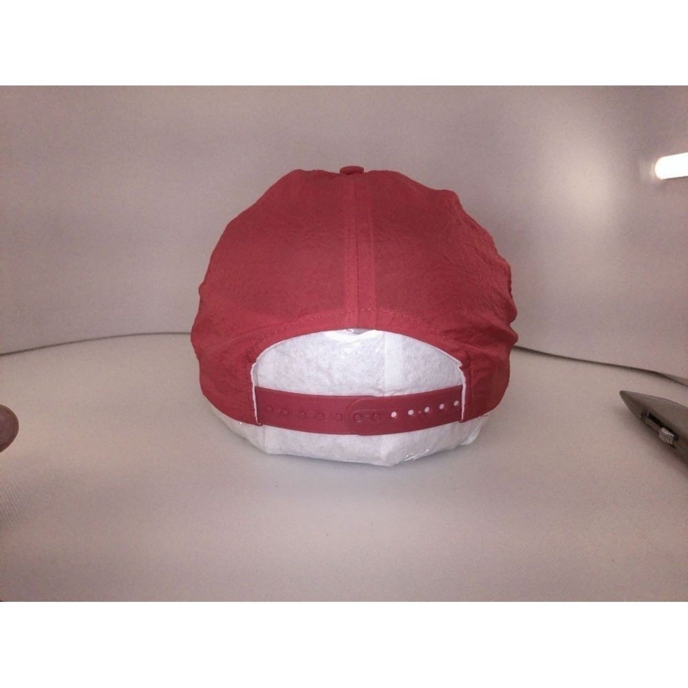 Jim Beam Vintage Red Snapback Hat with Embroidered Logo, Rope Accent Nylon - Picture 4 of 11